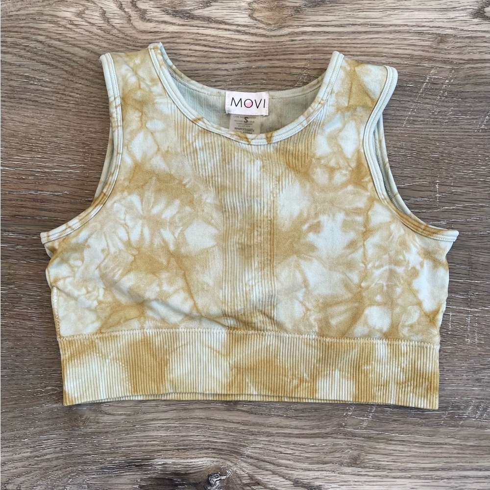 Movi blue & brown tie dye Sports Bra NWOT size S